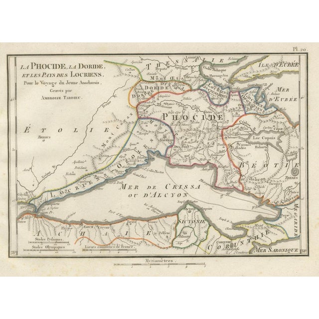 Ancient Phocis, Doris and Locris Map from Ambroise Tardieu, 1825 For Sale - Image 10 of 10