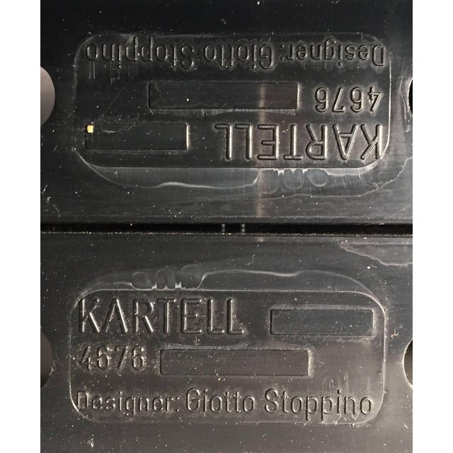 Mid 20th Century Vintage Black Giotto Stoppino Kartell Magazine Rack For Sale - Image 5 of 6