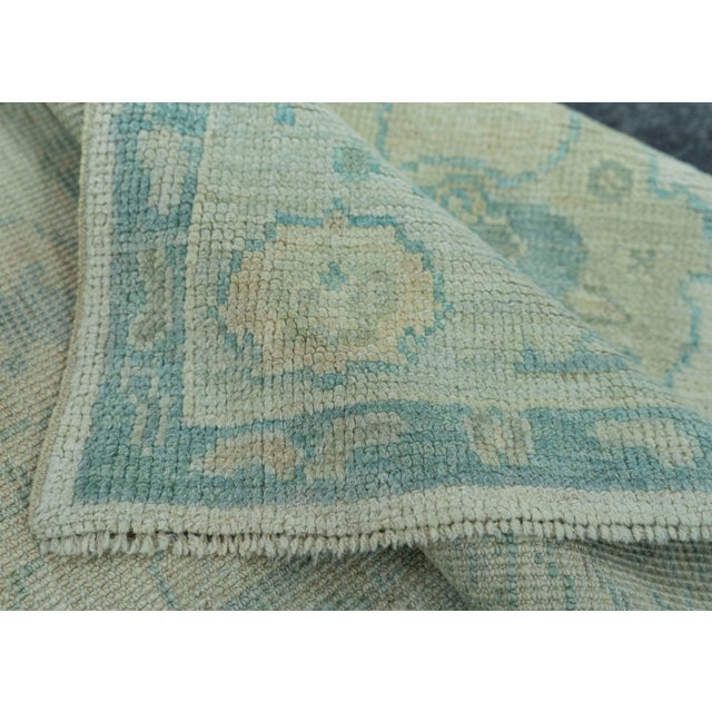 Blue Turkish Oushak Rug 2'9" x 27'5" #19303 For Sale - Image 8 of 8