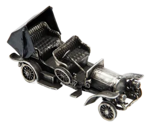 Antique Convertible Car Miniature in Nickel Silver