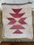 Native American Vintage Handwoven Wool Wall Tapestry With Geometric Navajo-Inspired Motif in Red and Beige For Sale - Image 3 of 10
