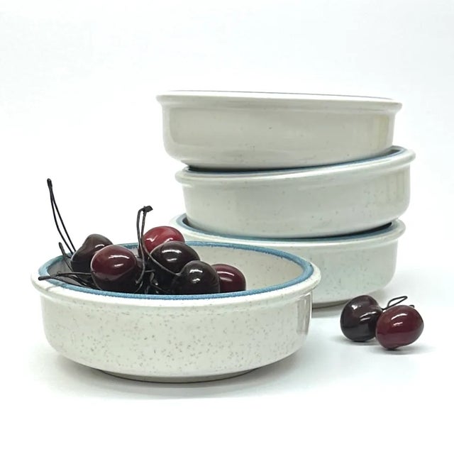 Mid-Century Modern Vintage Cordon Bleu Ceramic Soup or Breakfast Bowls by Mikasa - Set of 4 For Sale - Image 3 of 11