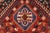 Red Qashqai Rug 3'8'' X 5'2'' Red Wool Vintage Tribal Hand-Knotted Oriental Carpet For Sale - Image 8 of 12