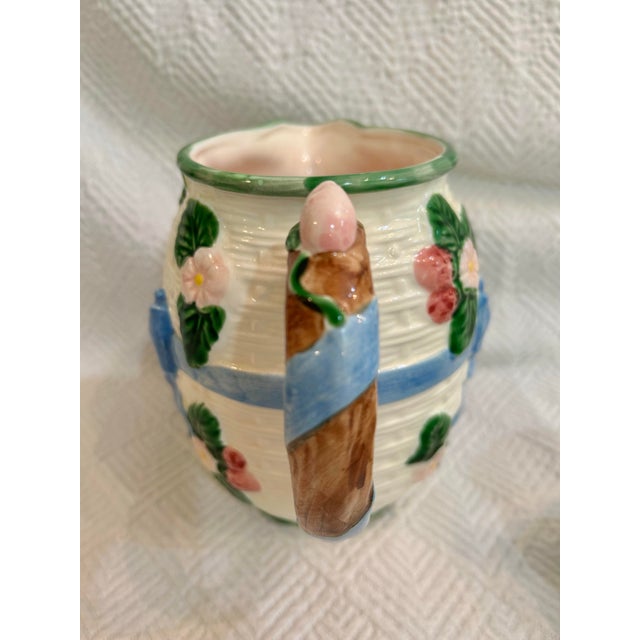 Ceramic 1985 Haldon Group Blue Bow and Strawberries Beverage Serving Set - 3 Pieces For Sale - Image 7 of 10