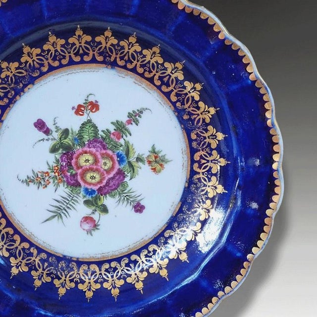 19th Century Antique Chamberlain Worcester Botanical Porcelain Dish, 1810 For Sale - Image 5 of 7