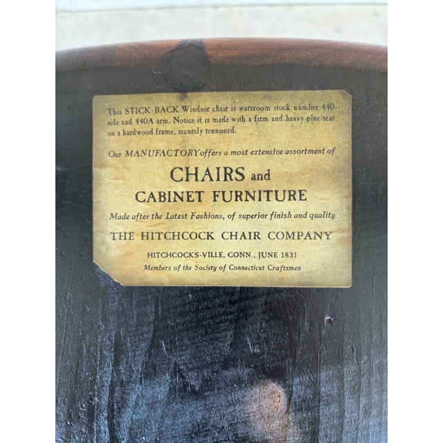 Black Hitchcock Black Harvest Stick Back 440 Maple & Pine Side Chair For Sale - Image 8 of 8