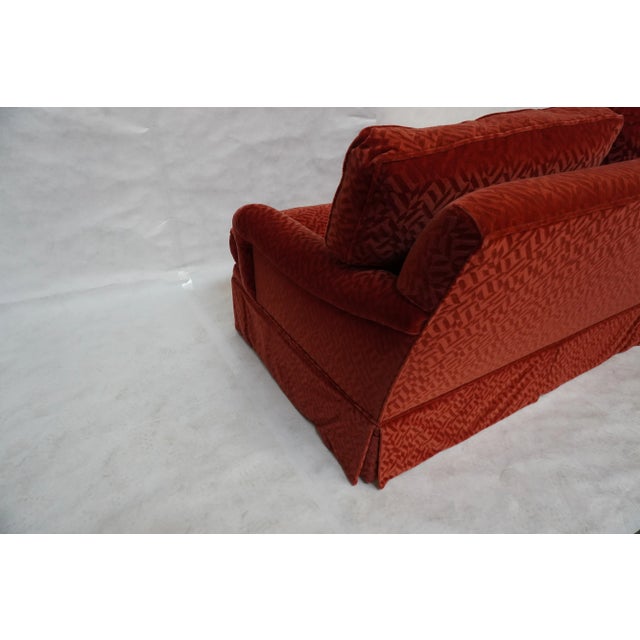 Custom Upholstered Loveseat in Eclat Knoll Mohair For Sale In Los Angeles - Image 6 of 10