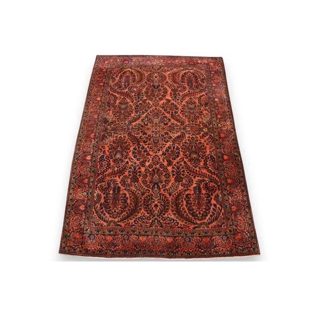 Antique Middle Eastern Sarough Hand-Knotted Rug For Sale - Image 11 of 11