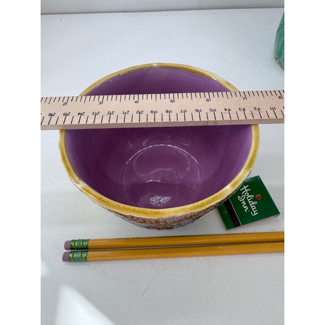 Ceramic Majolica Apple & Pear Bowl For Sale - Image 7 of 8