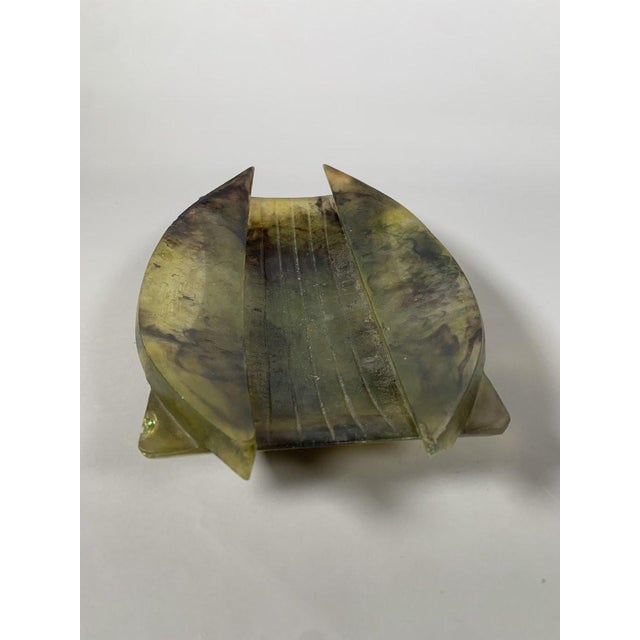 Modern Antoine Leperlier Geometric Bowl in Bubbled Glass Paste, 20th Century For Sale - Image 3 of 9