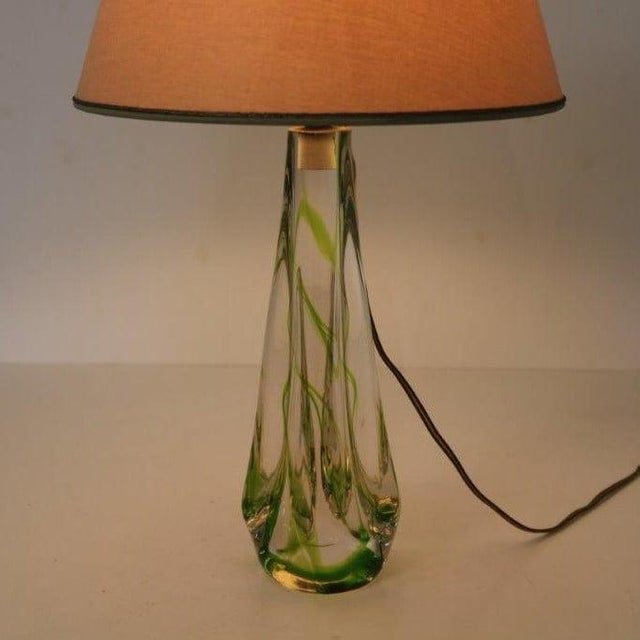 Glass Table Lamp by Kristalunie Maastricht, 1950s For Sale - Image 4 of 14