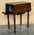 Victorian Wood Drop Leaf Side Table With Turned Legs and Wheels For Sale - Image 12 of 18
