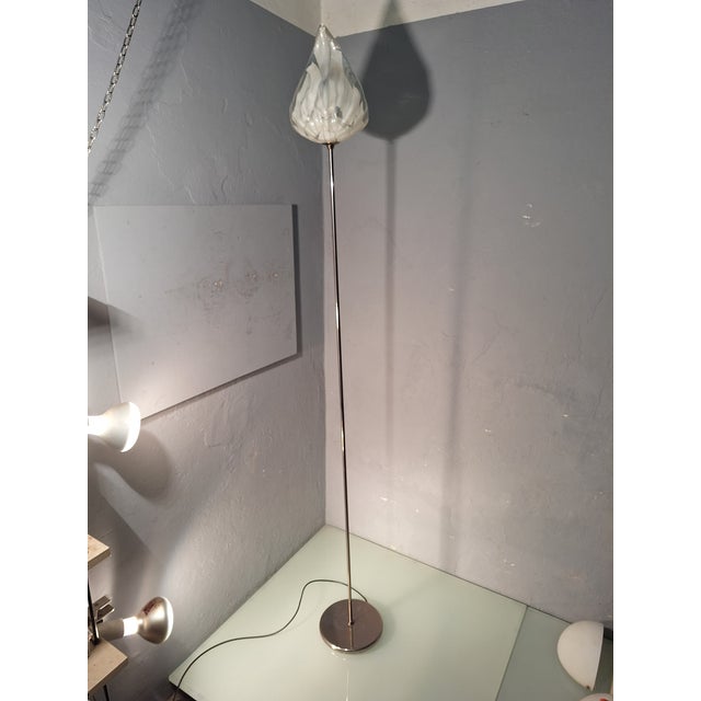 Leaf Floor Lamp in Transparent and White Murano Glass from La Murrina, 1980s For Sale - Image 10 of 15