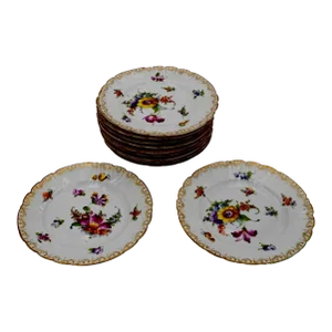 Early 20th Century Meissen Bread and Butter Plates- Set of 11