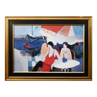 1990s Itzchak Tarkay ( SeaSide Caffe Marina) Lithograph For Sale