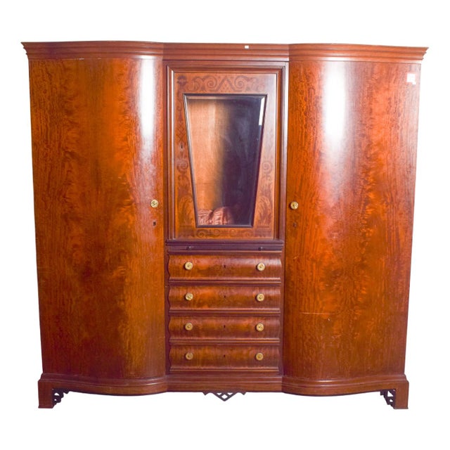Wooden Sacristy Wardrobe with Central Oratory, 1930 For Sale - Image 13 of 13