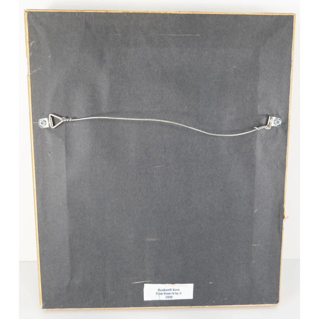 Decorative Framed "The Lookout" Reproduction Print After Rockwell Kent For Sale In New York - Image 6 of 9