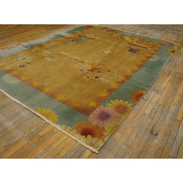 1920s Chinese Art Deco Carpet By Nichols Atelier ( 8'10" x 11'3" - 269 x 343 ) Antique Chinese – Art Deco Chinese Ivory...
