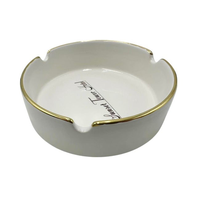 White Late 20th Century Sunset Tower Hotel Hollywood, Ca White Porcelain Ashtray For Sale - Image 8 of 11