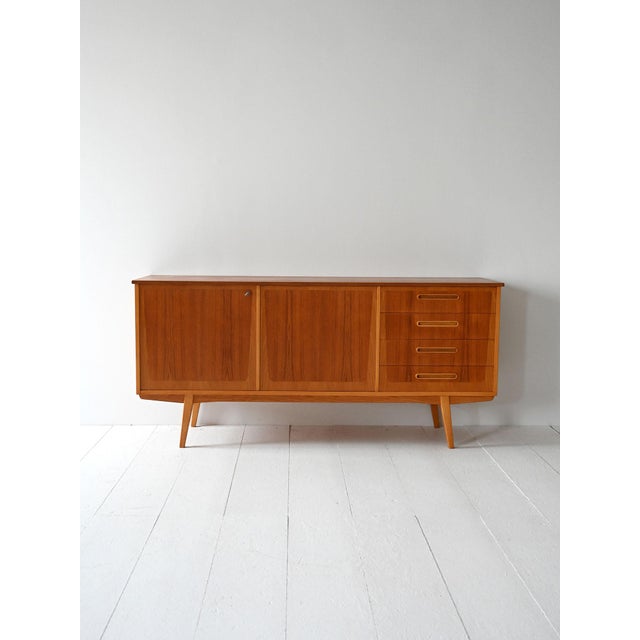 Brown Scandinavian Sideboard from Ulferts, 1950s For Sale - Image 8 of 8