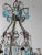 Late 19th Century French French Aqua Blue Murano Balls Beaded Swags W Spear Chandelier, Circa 1900 For Sale - Image 5 of 13