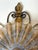 German Gilt Wrought Iron and Textured Glass Flush Mount, 1970s For Sale - Image 10 of 13