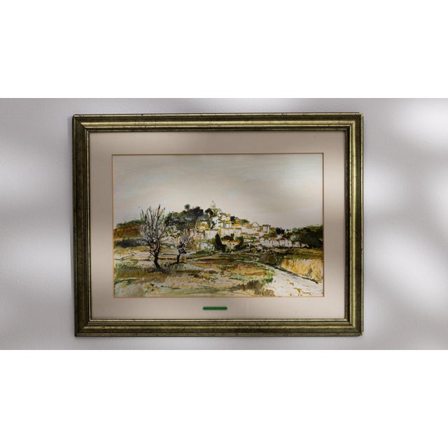 1930s France Green Wood Painting For Sale - Image 9 of 15