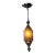 1920s Moroccan Chandelier Ceiling Flush Mount Brass Hanging Light, Art Deco Motifs For Sale