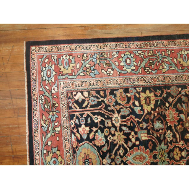 Antique Persian Sultanabad Mahal Gallery Size Carpet For Sale - Image 4 of 6