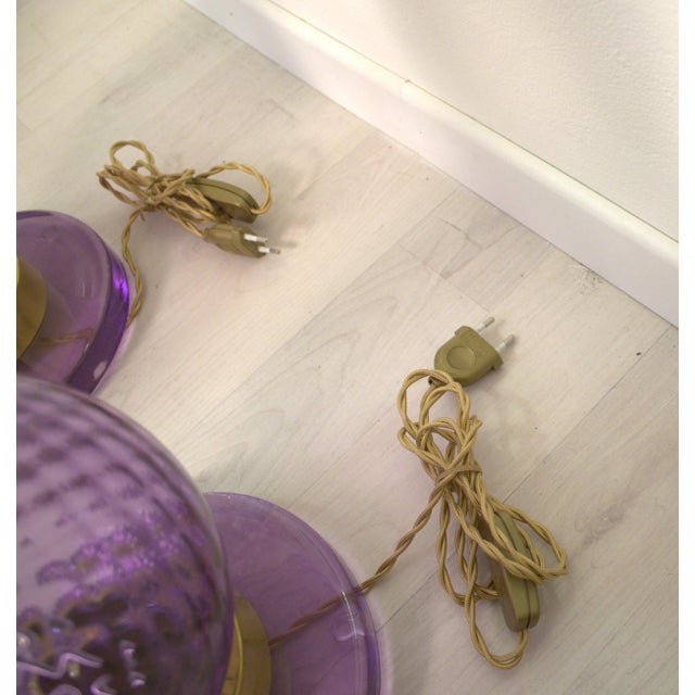 Murano Glass Lamps, 1980s, Set of 2 For Sale - Image 6 of 7