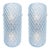 Italian Mid-Century Light Blue Rhombus Murano Glass Wall Sconces Set of 2 For Sale