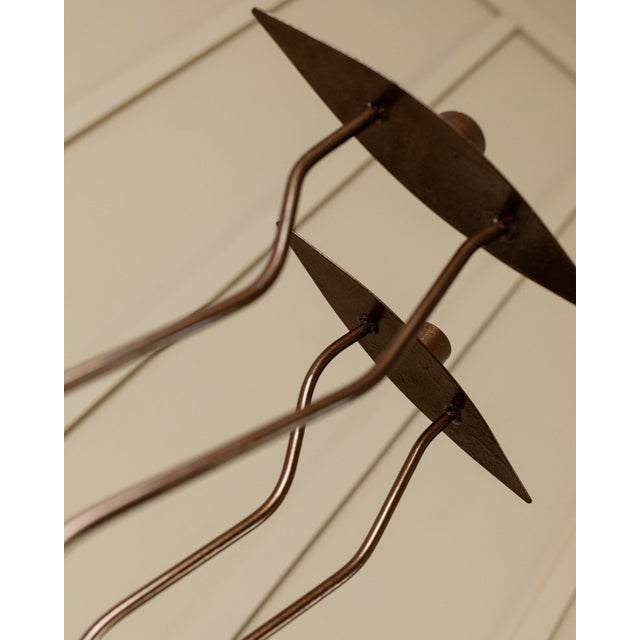 Zigzag Shape Metal Candleholder, Italy, 1990s For Sale - Image 4 of 11