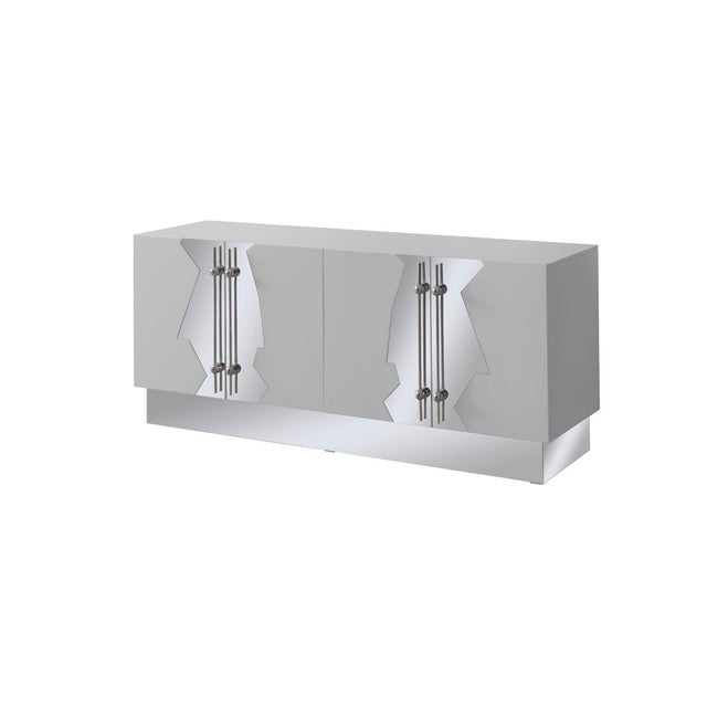 Callista Sideboard, White & Silver For Sale - Image 10 of 10