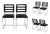Vintage 1970s Chrome and Black Vinyl Bar Stools – Pair For Sale