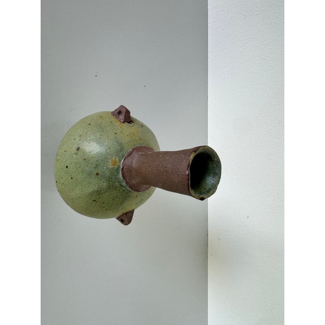 Vintage Small Handcrafted Pottery Vase For Sale - Image 9 of 9
