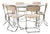 Italian Chrome Dining Set, 1980s, Set of 7 For Sale