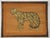 Expressionist painting of a leopard or cheetah in Old Master colors of gold, raw umber, sienna, brick red, tan, burnt...