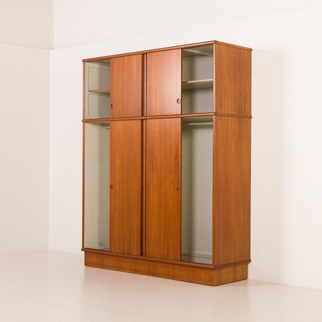 Large Mid-Century Teak Wardrobe from Omann Jun, Denmark, 1970s For Sale - Image 6 of 18