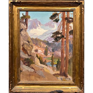 Orrin White - High Sierra Lake Landscape- C. 1930s California Impressionist -Oil Painting For Sale