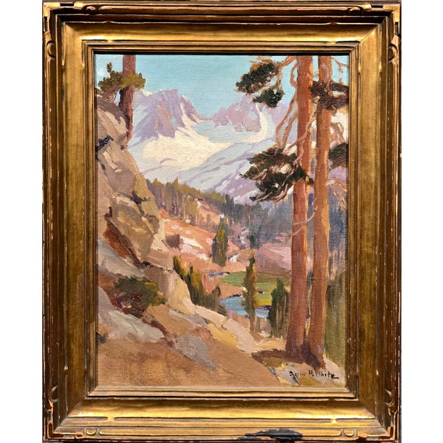 Orrin White - High Sierra Lake Landscape- C. 1930s California Impressionist -Oil Painting For Sale