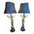 Pair French Neoclassical Bronze, Dor'e Bronze & Belgique Noir Candelabra, Electrified, Ca. 1870 For Sale