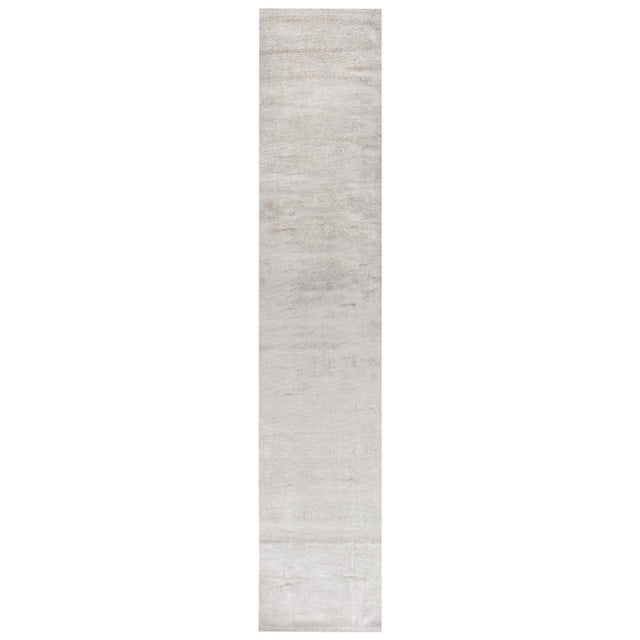 Modern Hand-Knotted Silk Runner by Doris Leslie Blau For Sale