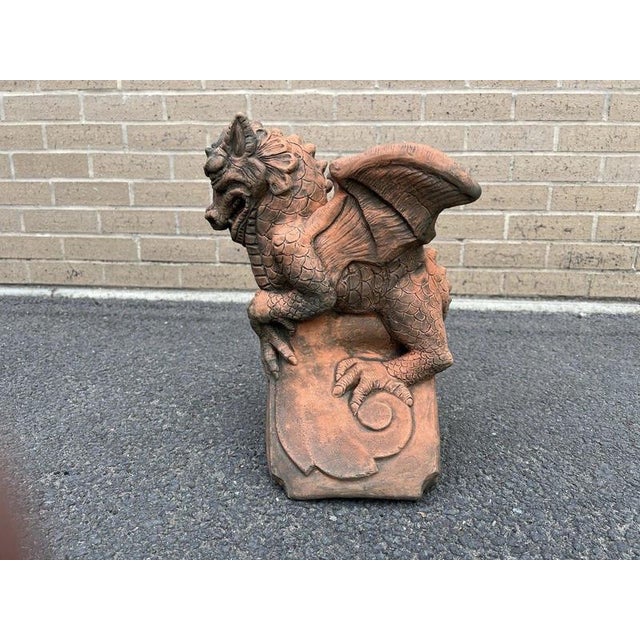 Stone British St Georges Dragon Stone Roof Ridge Tile Finial Garden Ornament For Sale - Image 7 of 13