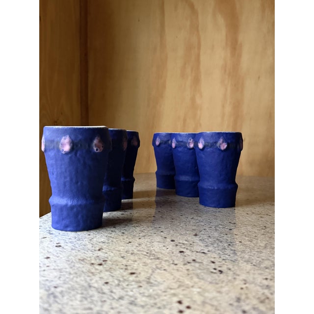 Hoy Sculptural Ceramic Cups, 1980s, Set of 6 For Sale - Image 12 of 13
