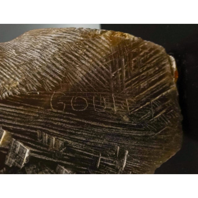 Stone Mid 20th Century Lorrie Goulet, Signed Carved Stone Figurine Statue Sculpture For Sale - Image 7 of 8