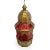 Cororful vintage Moorish hand cut brass and red sprayed glass lantern. Traditional design with detailed cut brass work...