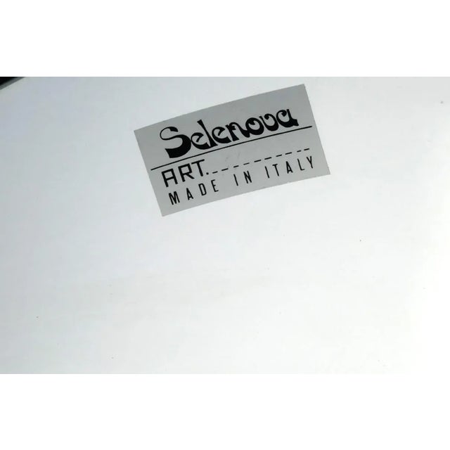 Metal Vintage Murano Glass & Steel Table Lamp from Selenova For Sale - Image 7 of 8