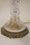 Large Matched Pair Waterford Crystal French Empire Corinthian Column Brass Table Lamps 1960's For Sale - Image 9 of 13