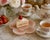 Modern Strawberry Rock Crystal Peach Blossom Plate Gemstone Plate For Sale - Image 3 of 11