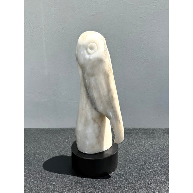 Vintage Hand Carved Stone Pelican Sculpture For Sale In West Palm - Image 6 of 7